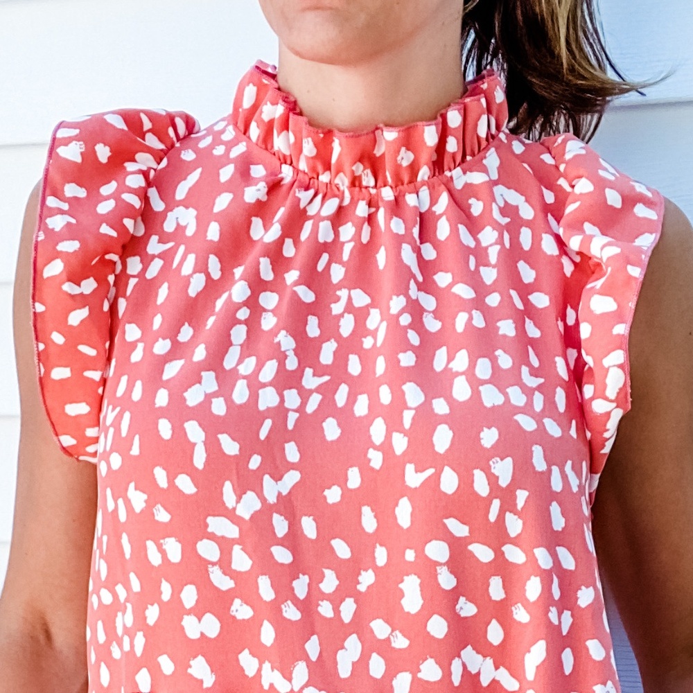 Leopard Mock Neck Top - Picture 2 of 2